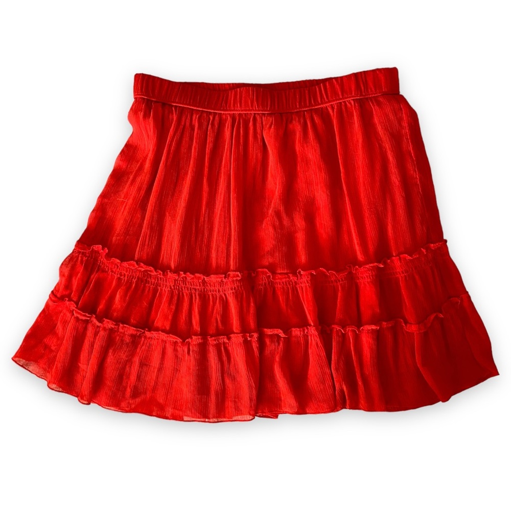 Abercrombie + Fitch Mini Skirt Orange Size S Ruffled